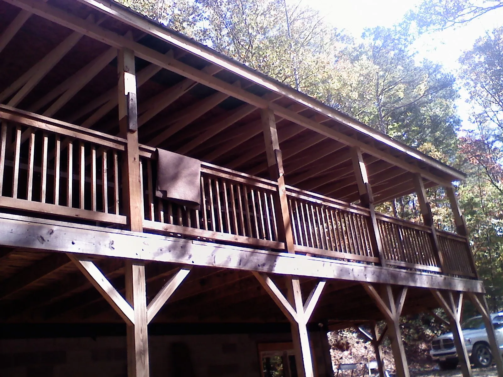 Timber framing under a new elevated porch and deck — Roof Leak Repair in Days Creek by Roofing Brothers
